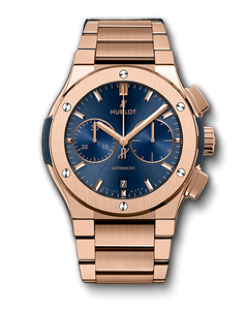 Hublot 520.OX.7180.OX : Classic Fusion 45 Chronograph King Gold / Blue / Bracelet