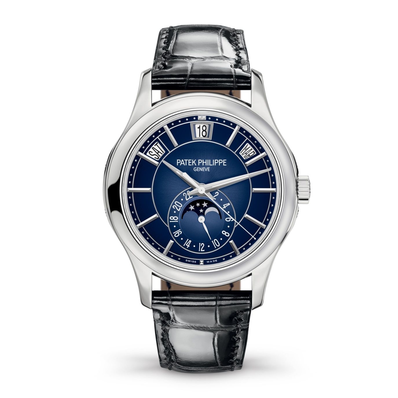 Patek Philippe 5205G-013 : Annual Calendar 5205 White Gold / Blue