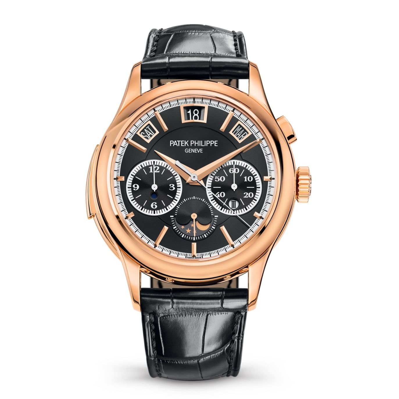 Patek Philippe 5208R-001 : Minute Repeater Perpetual Calendar Chronograph 5208 Rose Gold / Black