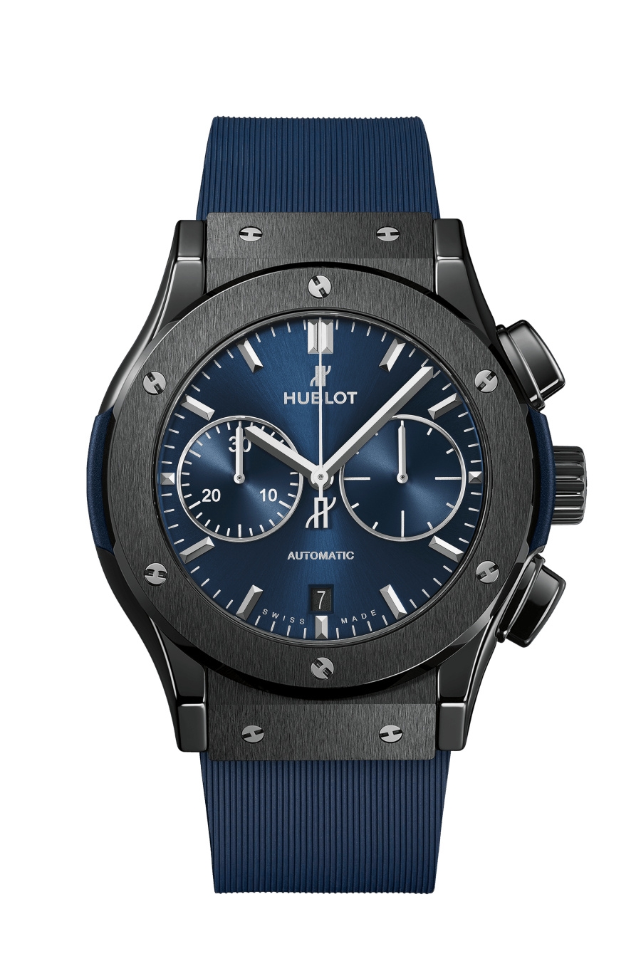Hublot 521.CM.7170.RX : Classic Fusion 45 Chronograph Ceramic / Blue / Rubber