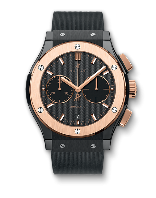 Hublot 521.CO.1781.RX : Classic Fusion 45 Chronograph Ceramic - King Gold / Black
