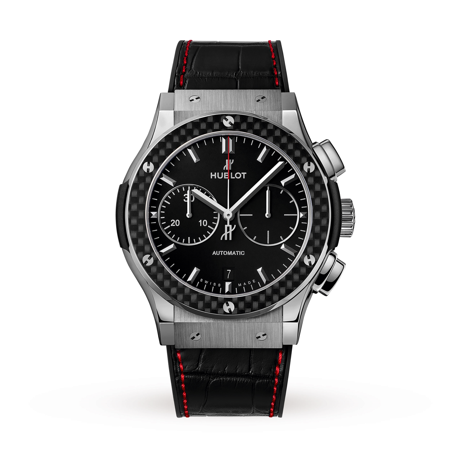 Hublot 521.NQ.1170.LR.AUM18 : Classic Fusion 45 Chronograph Titanium / Black / Watches of Switzerland