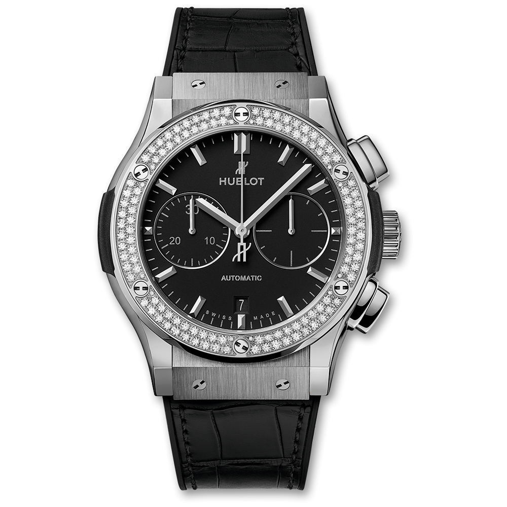 Hublot 521.NX.1171.LR.1104 : Classic Fusion 45 Chronograph Titanium / Diamonds