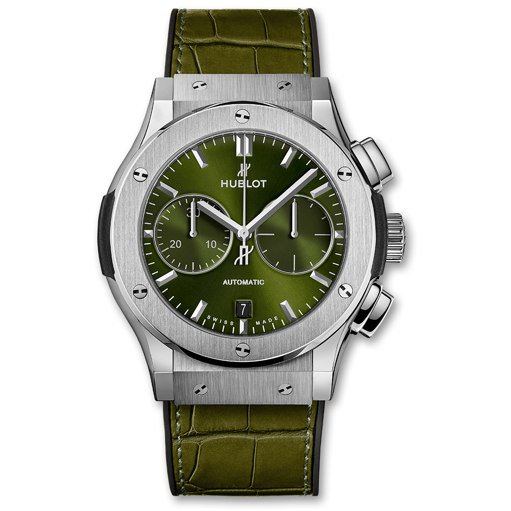Hublot 521.NX.8970.LR : Classic Fusion 45 Chronograph Titanium / Green