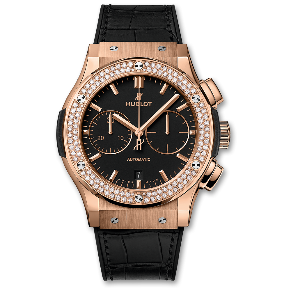 Hublot 521.OX.1181.LR.1104 : Classic Fusion 45 Chronograph King Gold / Diamonds