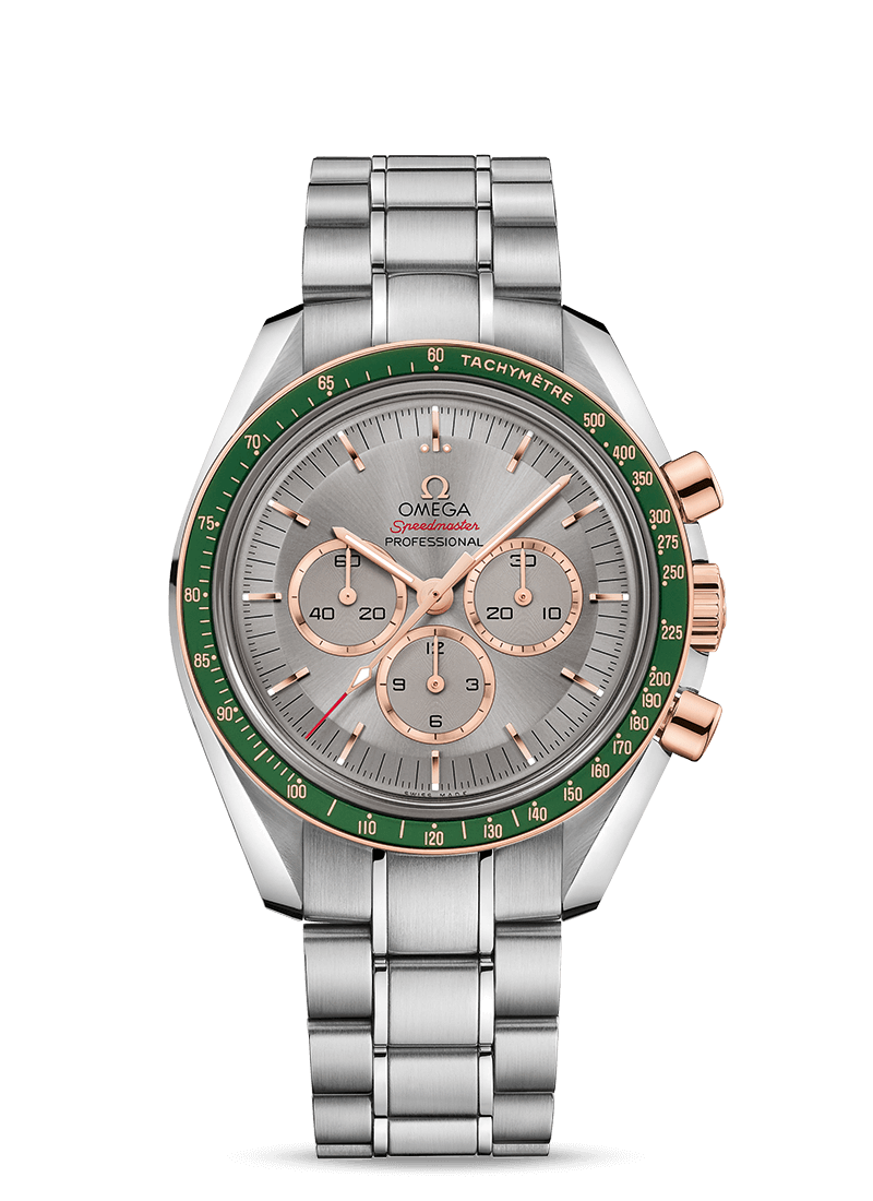 Omega 522.20.42.30.06.001 : Speedmaster Professional Moonwatch Stainless Steel / Sedna Gold / Grey / Tokyo Olympics