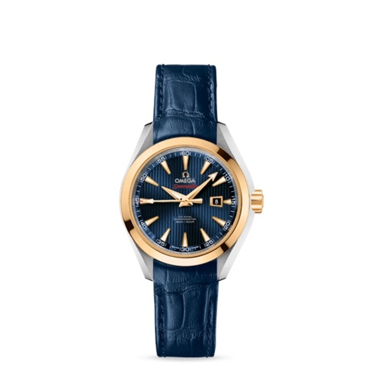 Omega 522.23.34.20.03.001 : Seamaster Aqua Terra 150M Co-Axial 34 Stainless Steel / Yellow Gold / Blue / Bracelet / Olympic Collection London 2012