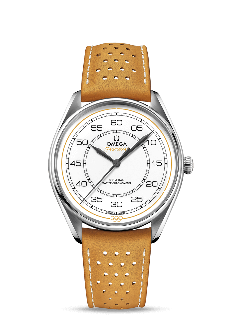 Omega 522.32.40.20.04.002 : Seamaster Master Co-Axial 39.5 Olympic Timekeeper Stainless Steel / White / Yellow