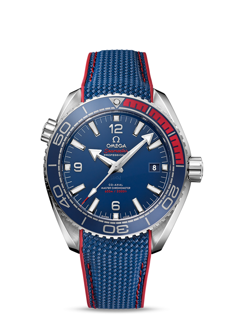 Omega 522.32.44.21.03.001 : Seamaster Planet Ocean 600M Co-Axial 43.5 Master Chronometer Stainless Steel / Blue / Rubber / PyeongChang 2018