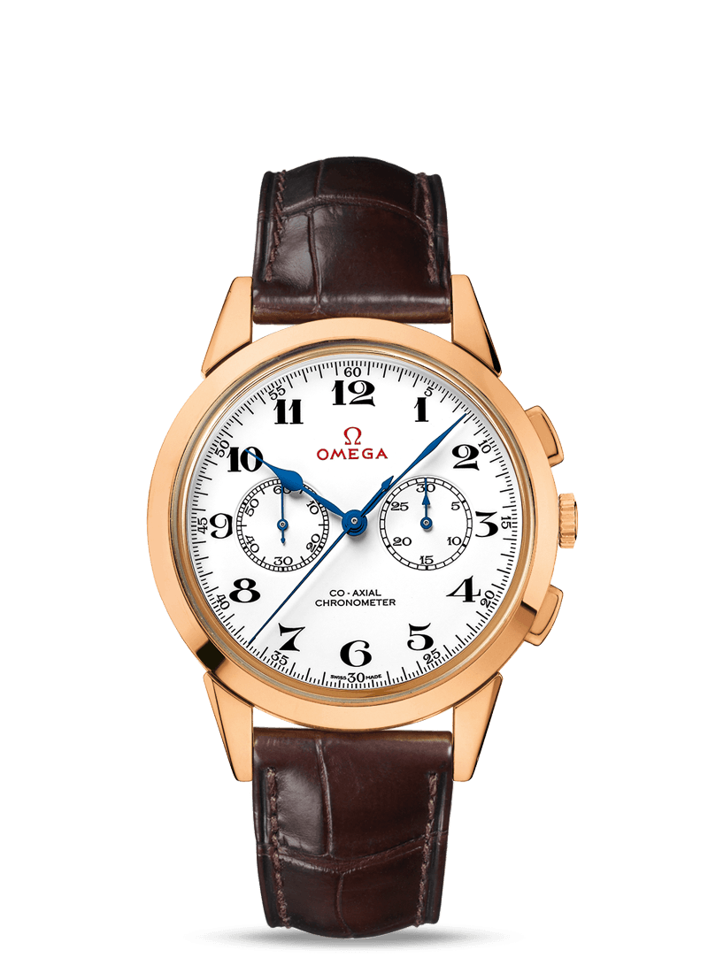 Omega 522.53.39.50.04.001 : Museum Collection N° 8 Olympic Official Timekeeper Co-Axial Chronograph Pink Gold