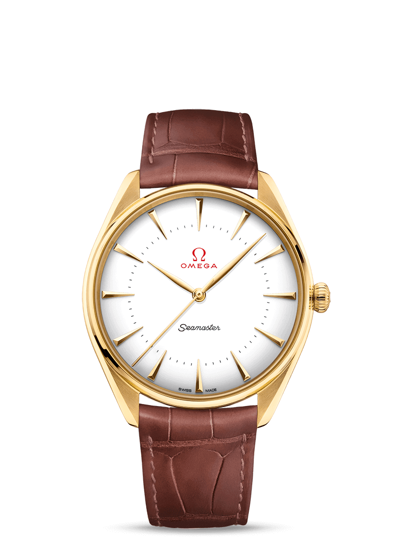 Omega 522.53.40.20.04.001 : Seamaster Master Co-Axial 39.5 Olympic Games Gold Yellow Gold / Enamel / Alligator