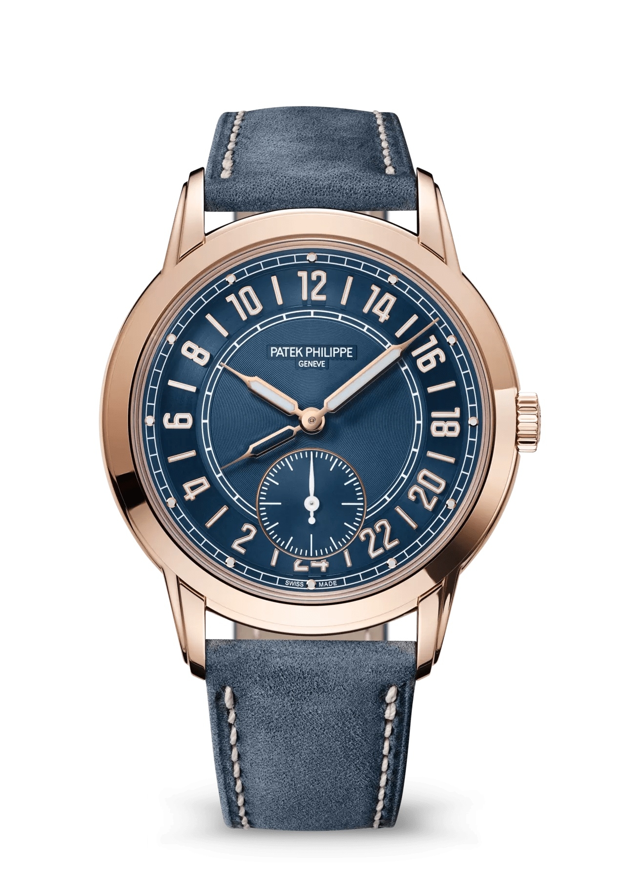 Patek Philippe 5224R-001 : Calatrava Travel Time 24-Hour Rose Gold / Blue