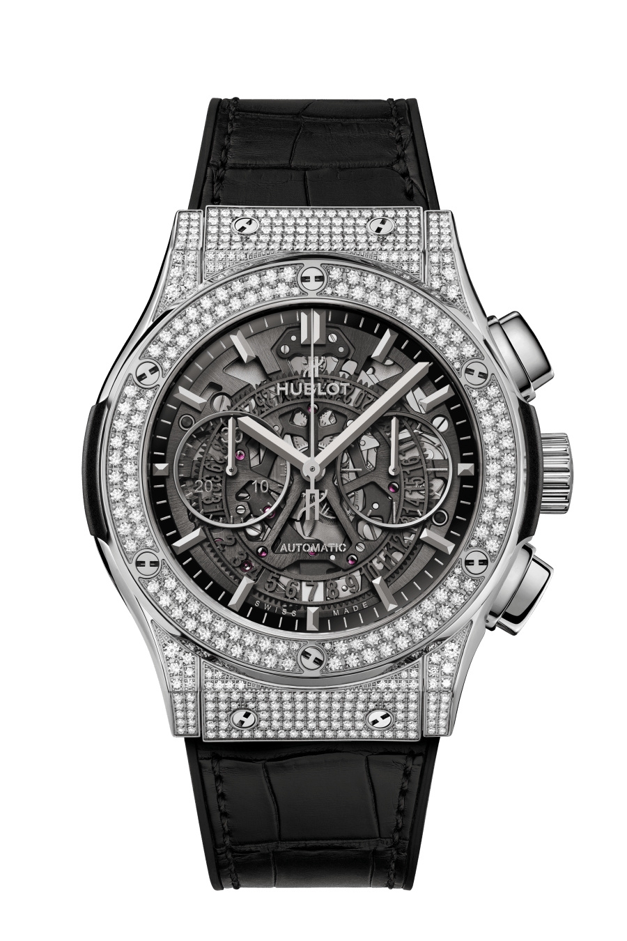 Hublot 525.NX.0170.LR.1704 : Classic Fusion 45 Aerofusion Chronograph Titanium - Pavé