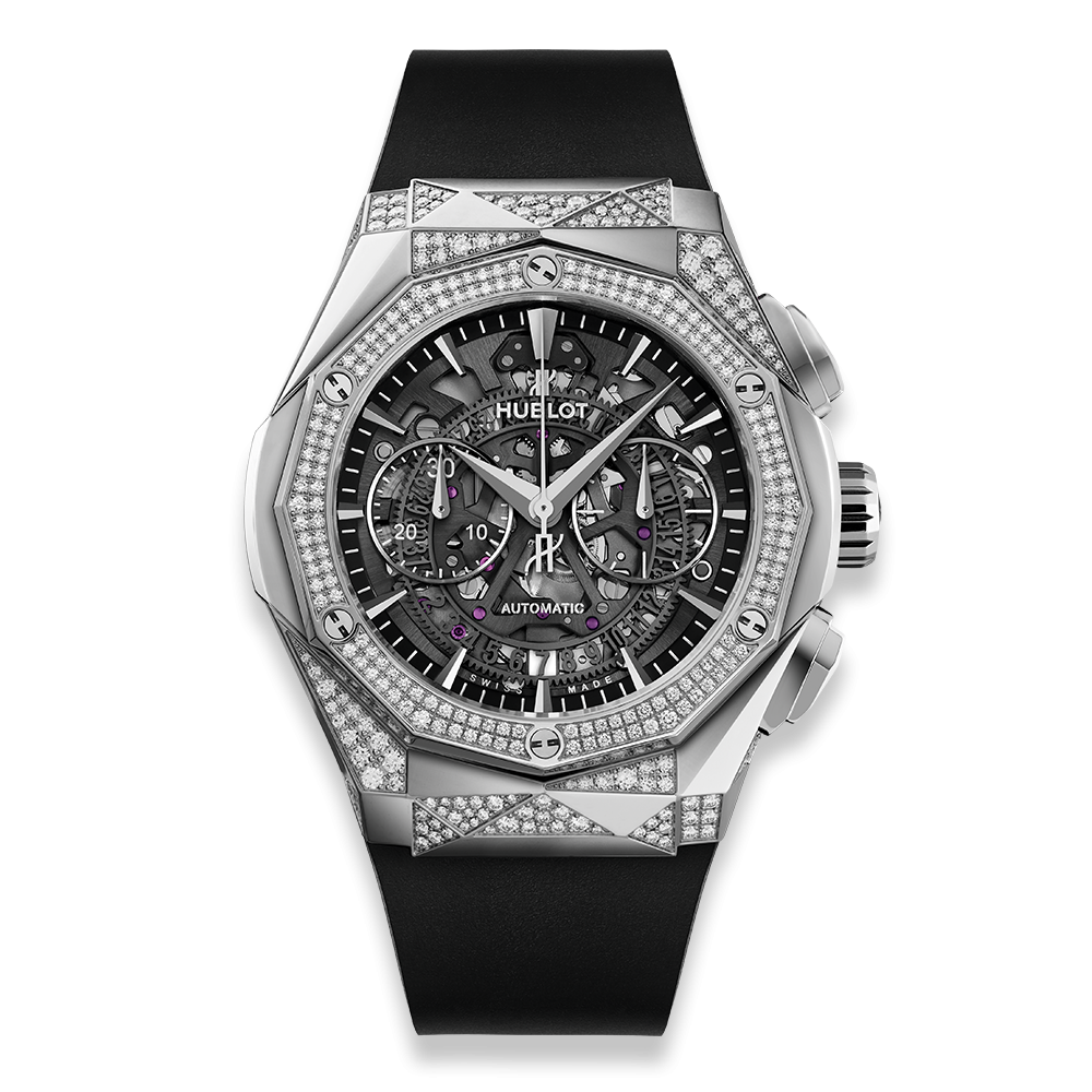 Hublot 525.NX.0170.RX.1804.ORL18 : Classic Fusion 45 Aerofusion Chronograph Orlinski Titanium Alternative Pavé