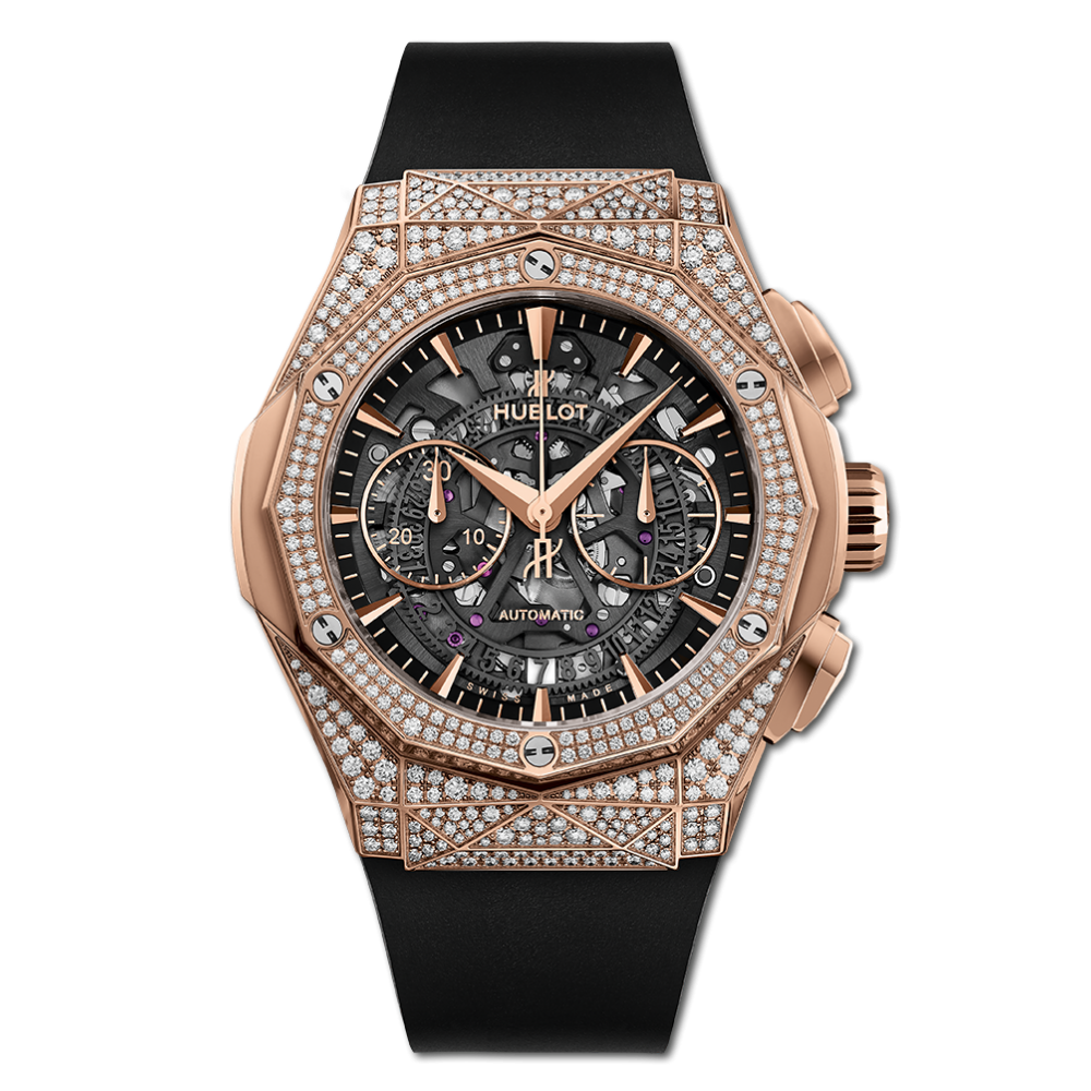 Hublot 525.OX.0180.RX.1704.ORL19 : Classic Fusion 45 Aerofusion Chronograph Orlinski King Gold Pavé