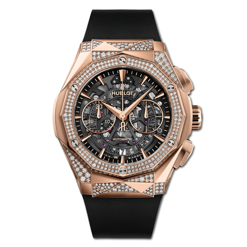 Hublot 525.OX.0180.RX.1804.ORL19 : Classic Fusion 45 Aerofusion Chronograph Orlinski King Gold Alternative Pavé