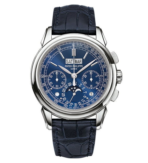 Patek Philippe 5270G-019 : Perpetual Calendar Chronograph 5270 White Gold / Blue