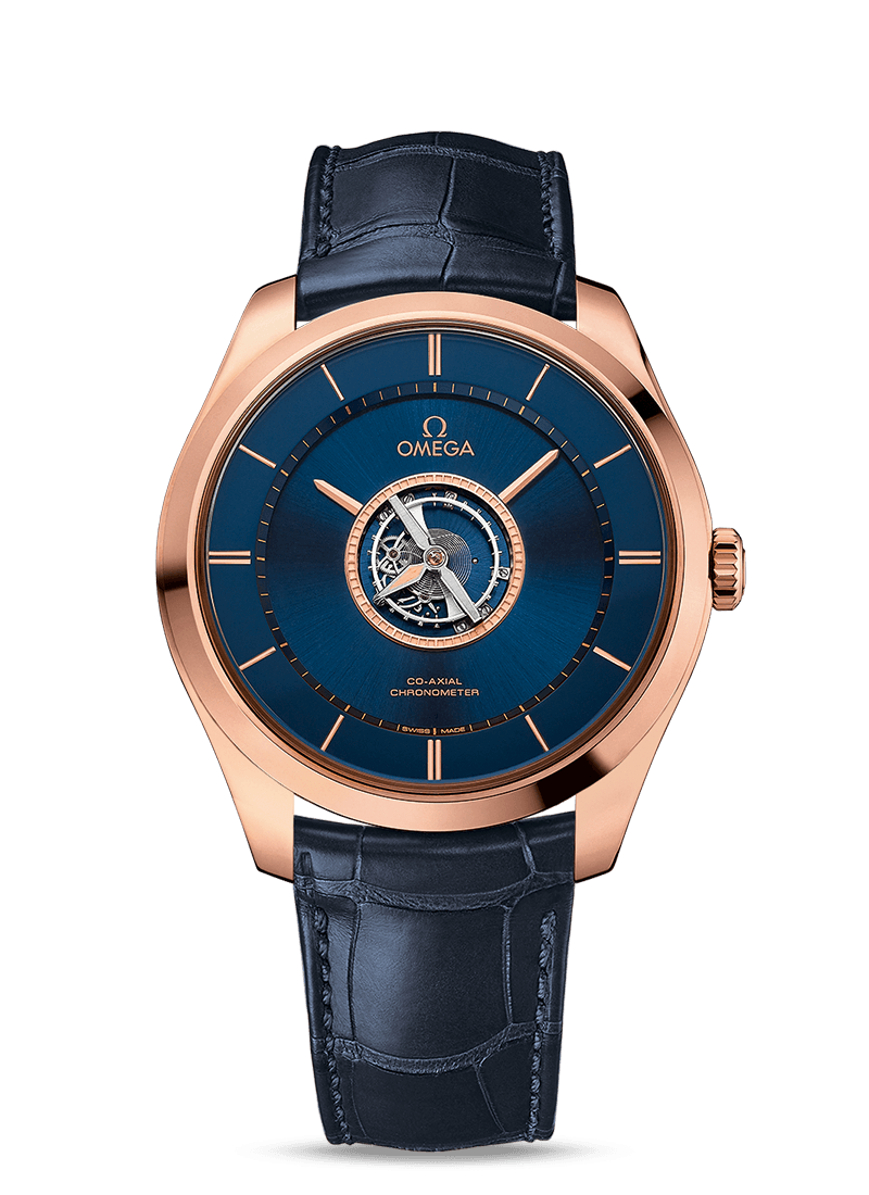 Omega 528.53.44.21.03.001 : De Ville Trésor Tourbillon  Sedna Gold / Blue