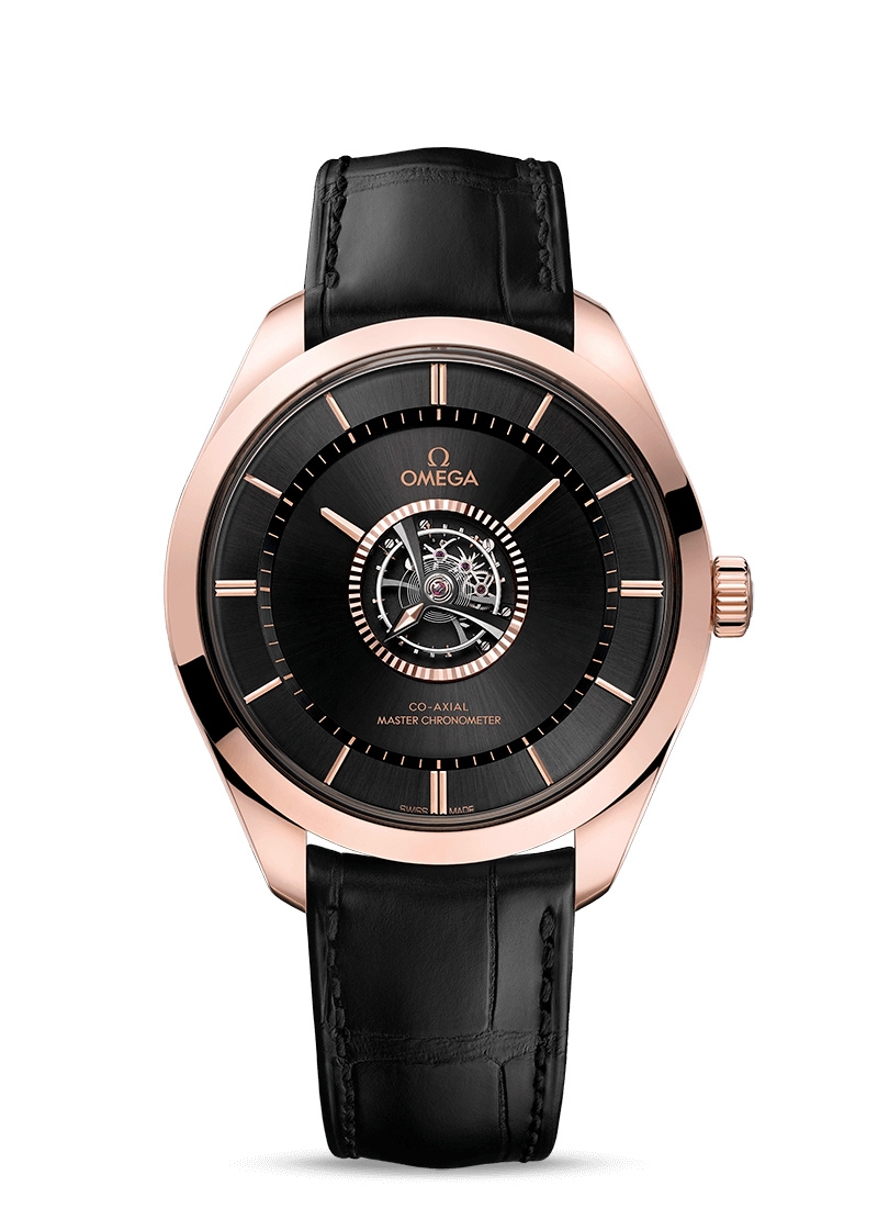 Omega 529.53.43.22.01.001 : De Ville Trésor Tourbillon Sedna Gold / Black