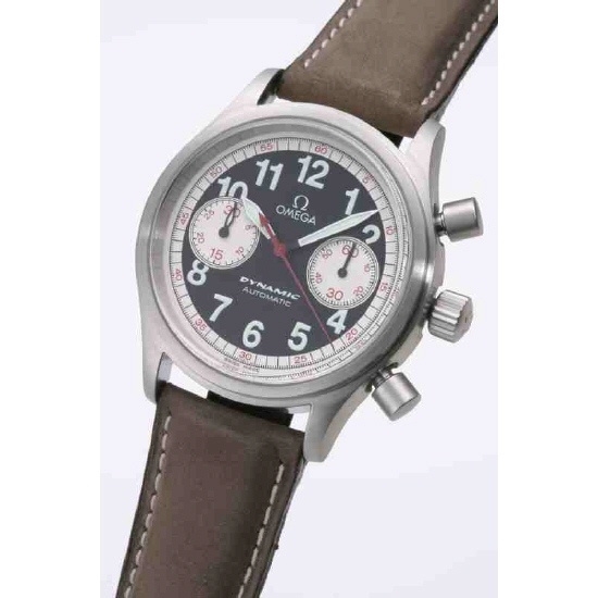 Omega 5291.51.07 : Dynamic III Chronograph Stainless Steel / Black / Brown Calf / Targa Florio