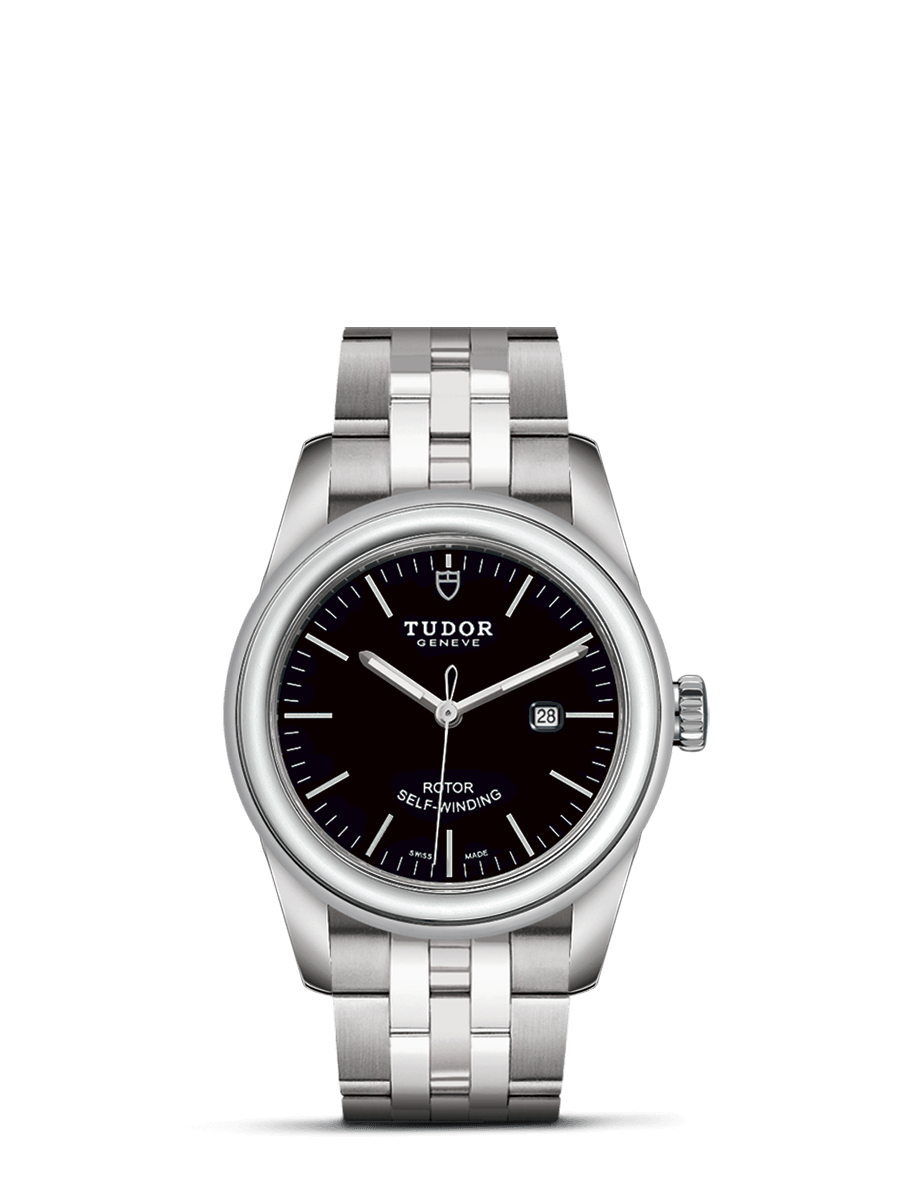 Tudor 53000-0002 : Glamour Date 31 Stainless Steel / Black / Bracelet