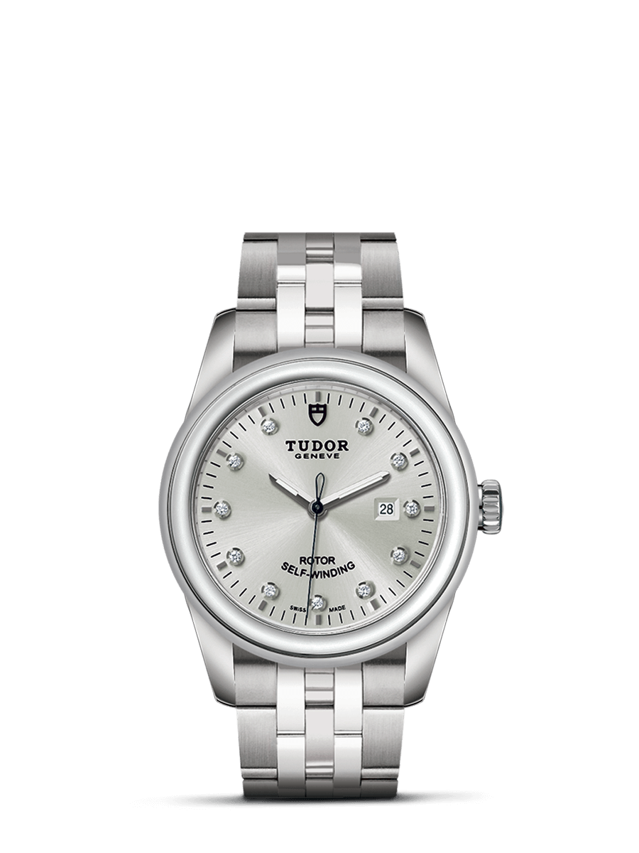 Tudor 53000-0003 : Glamour Date 31 Stainless Steel / Silver-Diamond / Bracelet
