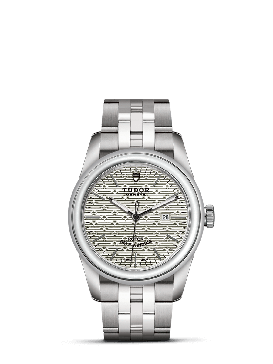 Tudor 53000-0007 : Glamour Date 31 Stainless Steel / Jacquard Silver / Bracelet