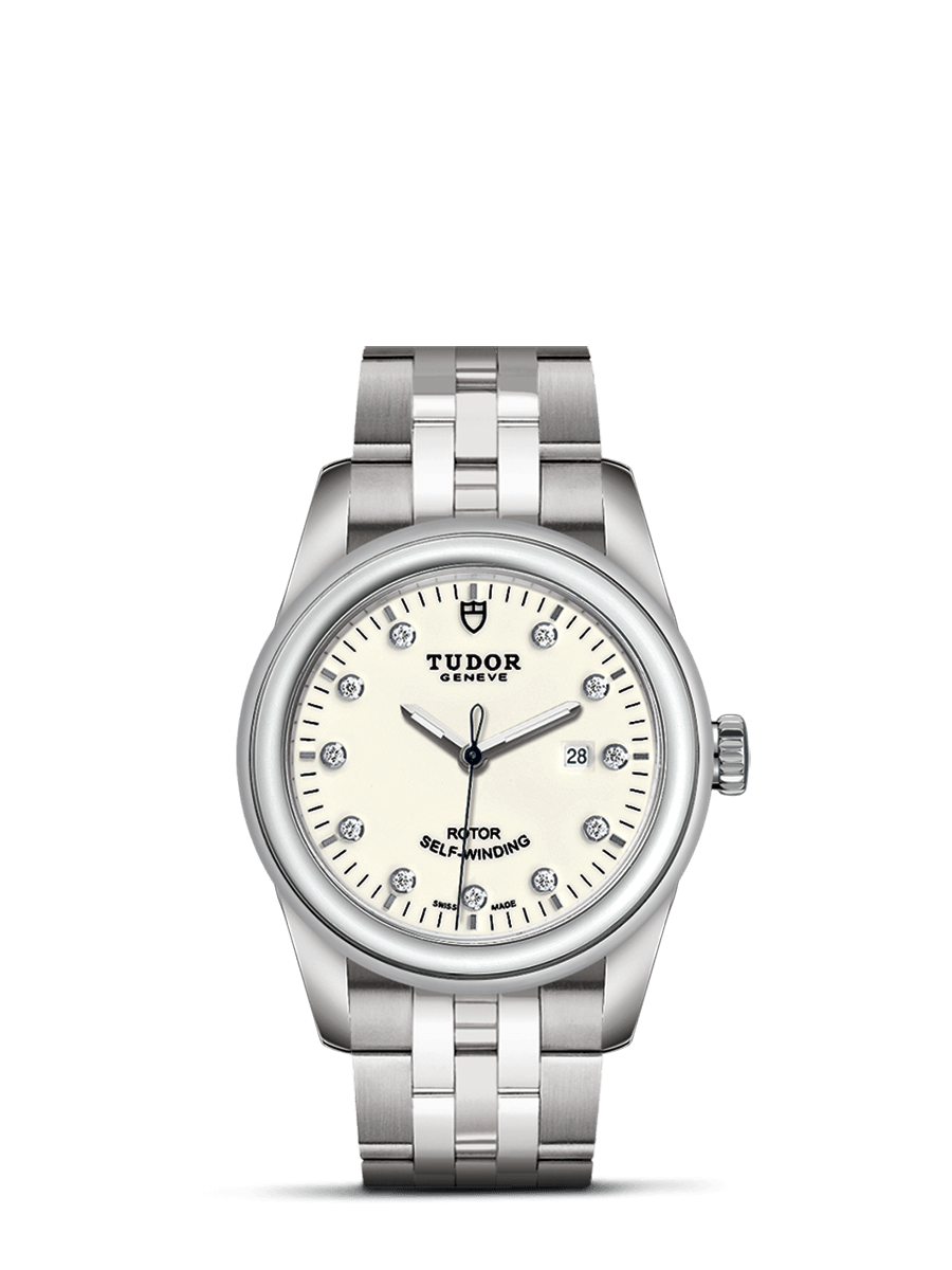 Tudor 53000-0080 : Glamour Date 31 Stainless Steel / Opaline-Diamond / Bracelet