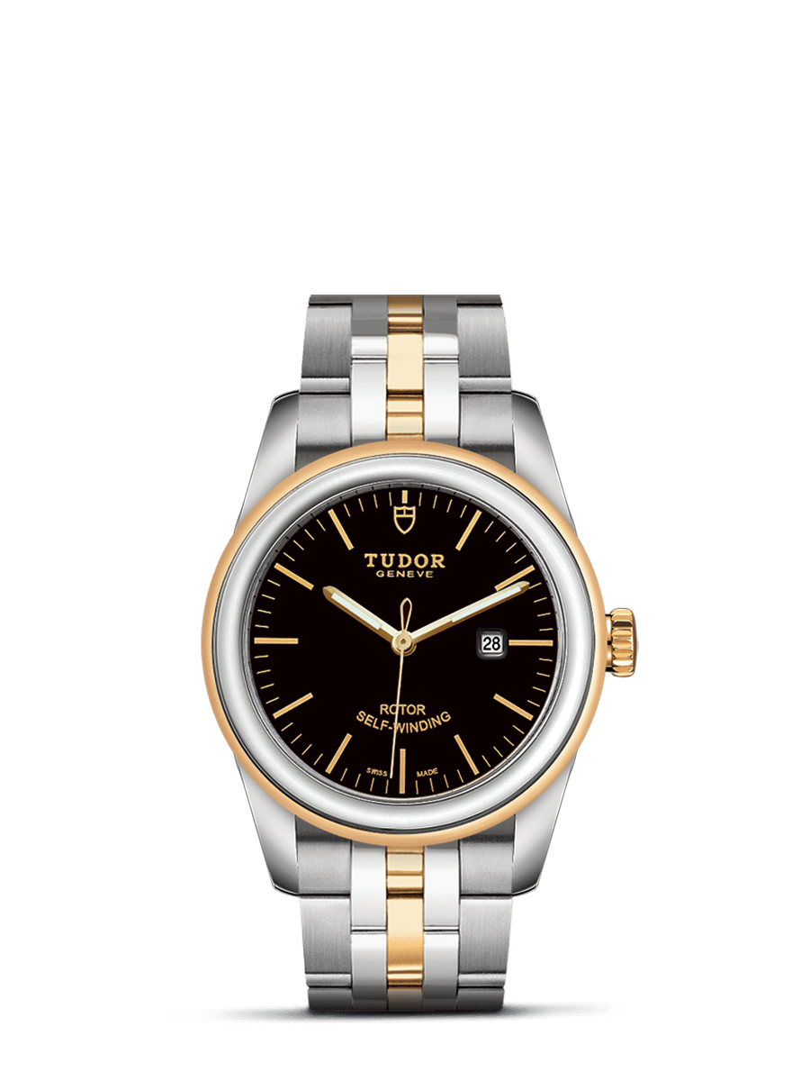 Tudor 53003-0007 : Glamour Date 31 Stainless Steel / Yellow Gold / Black / Bracelet