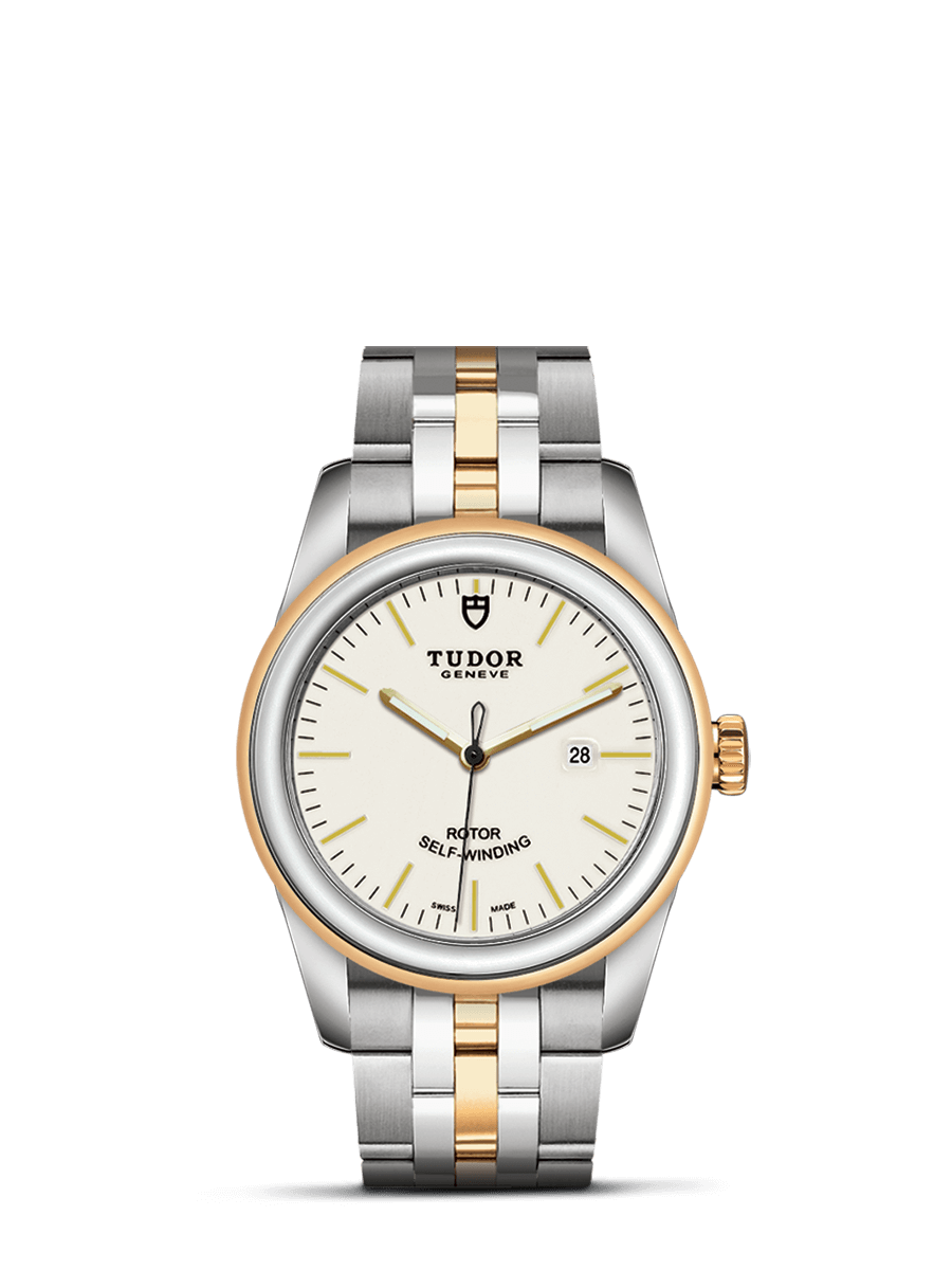 Tudor 53003-0065 : Glamour Date 31 Stainless Steel / Yellow Gold / Opaline / Bracelet