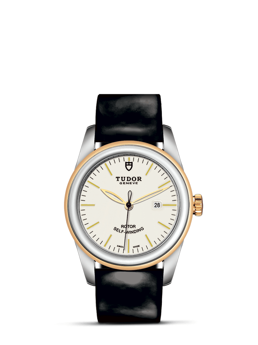 Tudor 53003-0071 : Glamour Date 31 Stainless Steel / Yellow Gold / Opaline / Strap