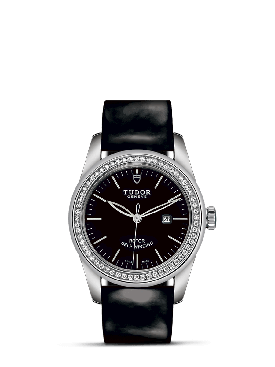 Tudor 53020-0047 : Glamour Date 31 Stainless Steel / Diamond / Black / Strap