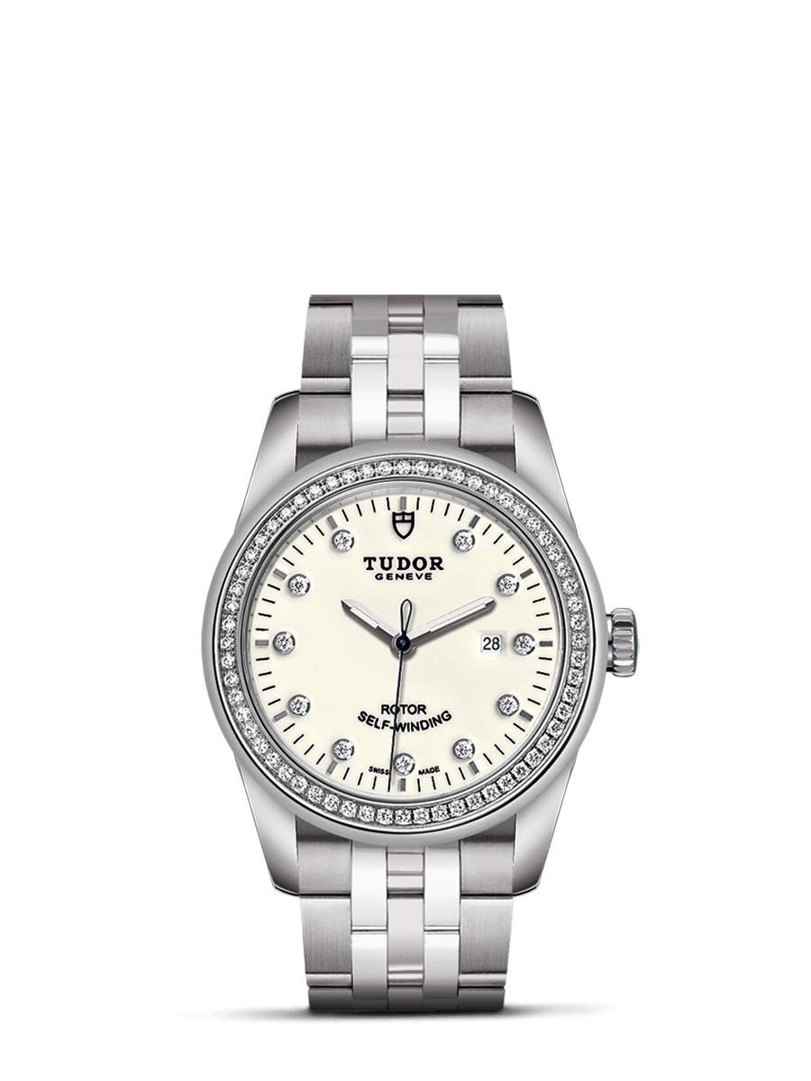 Tudor 53020-0074 : Glamour Date 31 Stainless Steel / Diamond / Opaline-Diamond / Bracelet