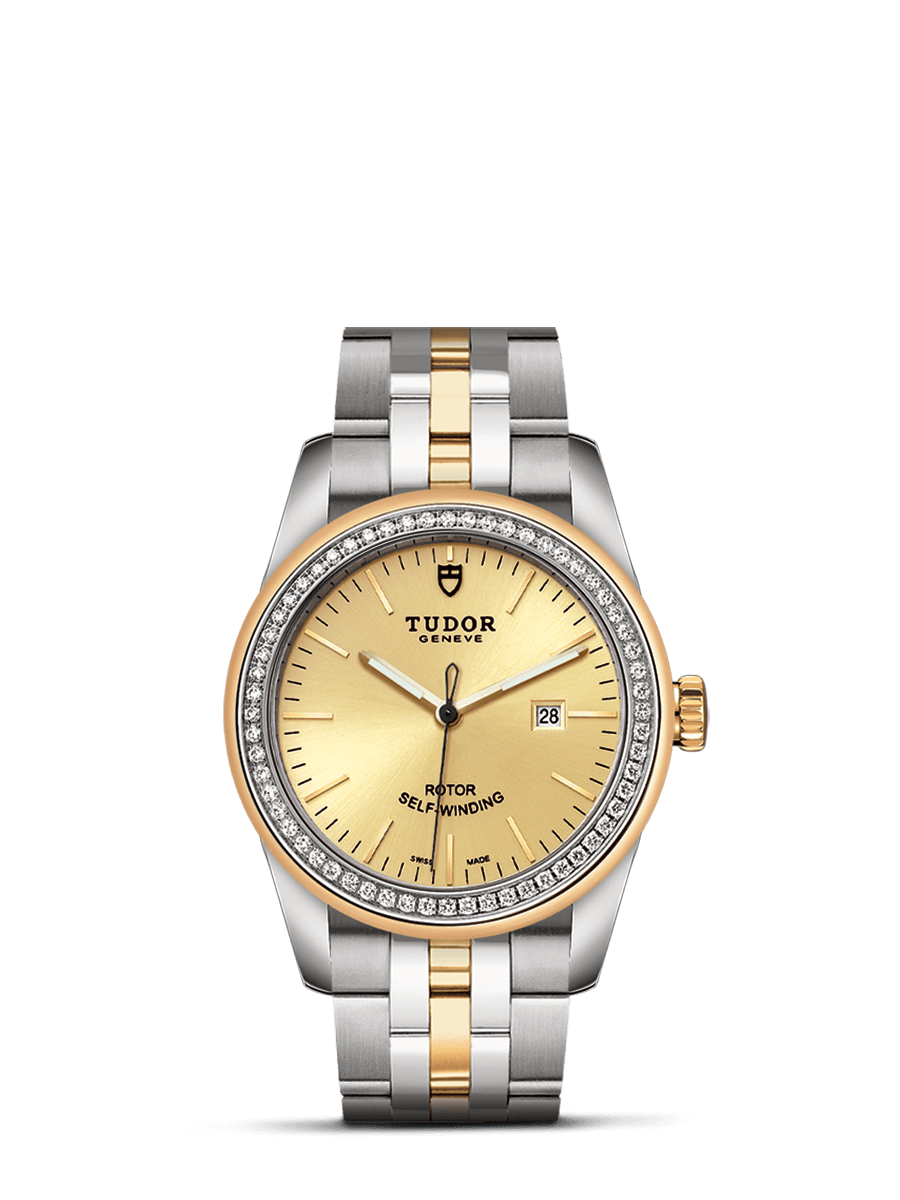 Tudor 53023-0020 : Glamour Date 31 Stainless Steel / Yellow Gold / Diamond / Champagne / Bracelet