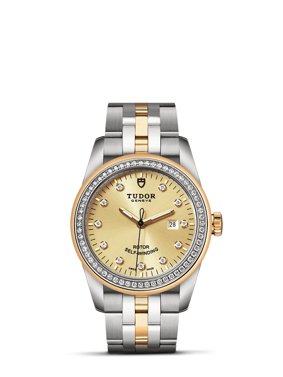 Tudor 53023-0021 : Glamour Date 31 Stainless Steel / Yellow Gold / Diamond / Champagne-Diamond / Bracelet