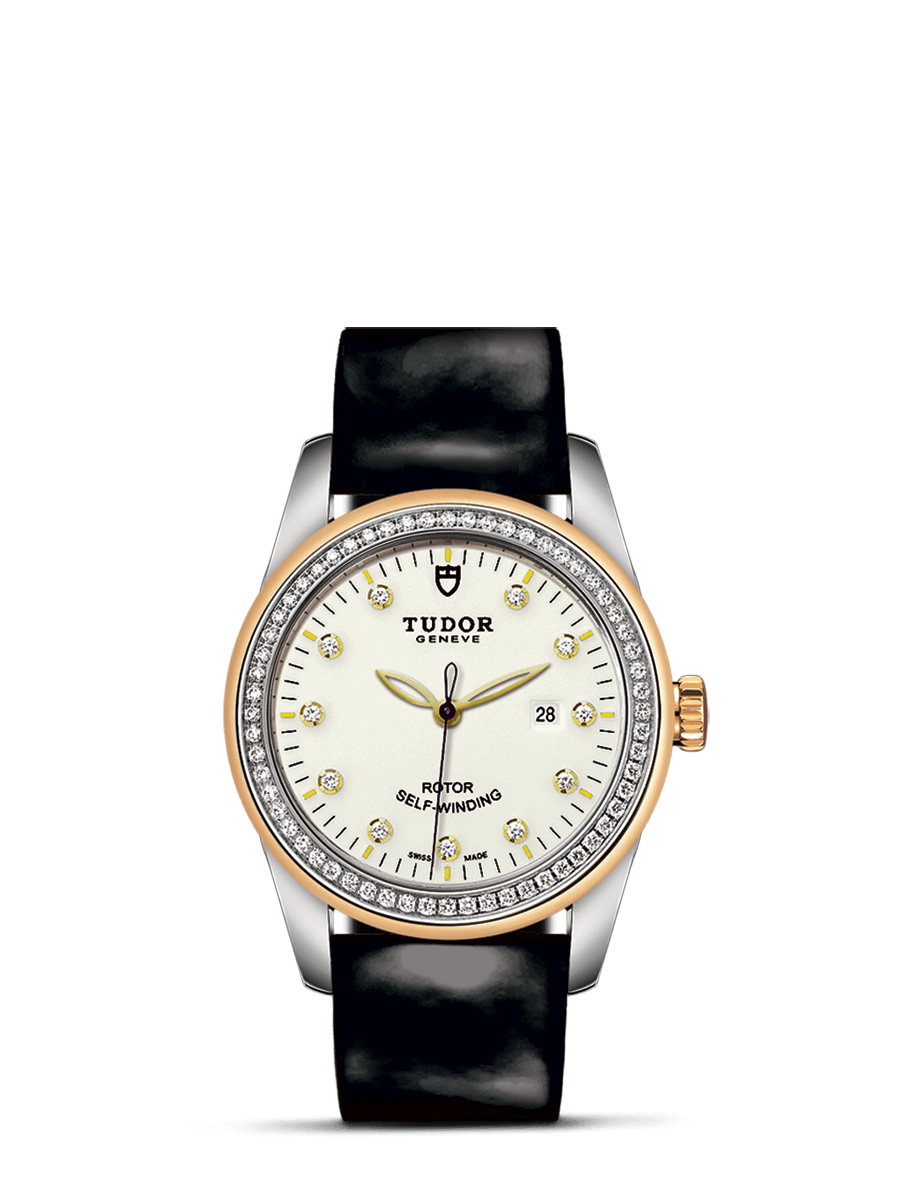 Tudor 53023-0078 : Glamour Date 31 Stainless Steel / Yellow Gold / Diamond / Opaline-Diamond / Strap