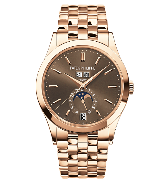 Patek Philippe 5396/1R-001 : Annual Calendar 5396 Rose Gold Brown Bracelet