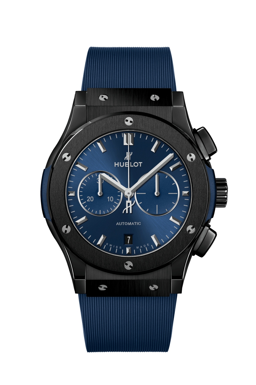 Hublot 541.CM.7170.RX : Classic Fusion 42 Chronograph Ceramic / Blue / Rubber