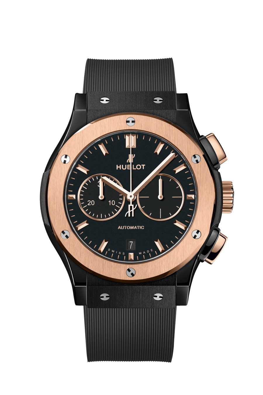 Hublot 541.CO.1181.RX : Classic Fusion 42 Chronograph Ceramic - King Gold / Black / Rubber