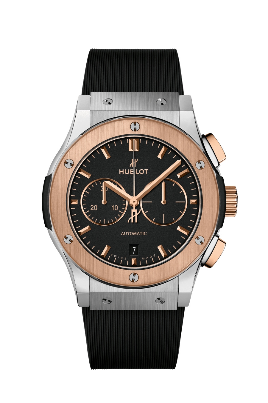 Hublot 541.NO.1181.RX : Classic Fusion 42 Chronograph Titanium - King Gold / Black / Rubber