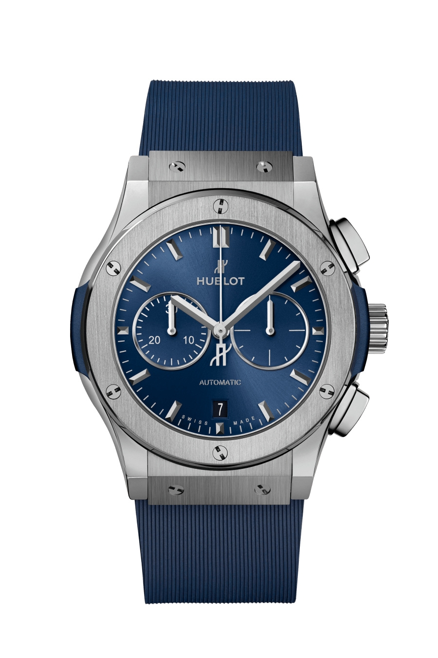 Hublot 541.NX.7170.RX : Classic Fusion 42 Chronograph Titanium / Blue / Rubber