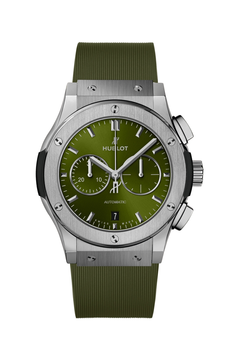 Hublot 541.NX.8970.RX : Classic Fusion 42 Chronograph Titanium / Green / Rubber