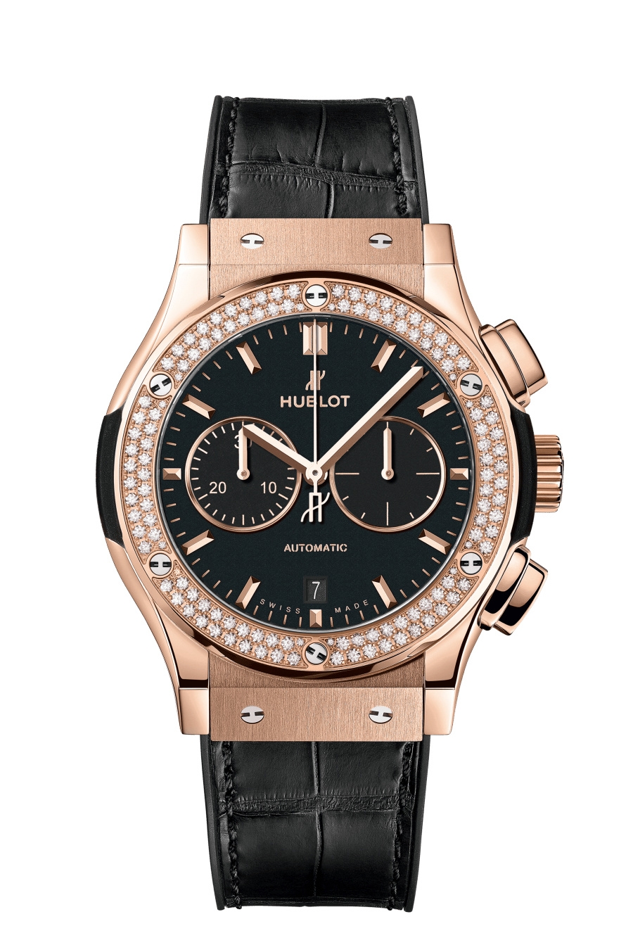 Hublot 541.OX.1181.LR.1104 : Classic Fusion 42 Chronograph King Gold - Diamond / Black