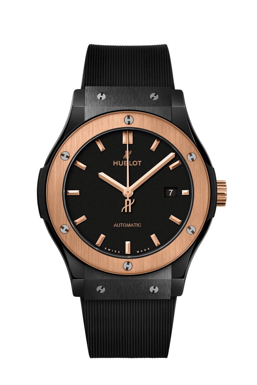Hublot 542.CO.1181.RX : Classic Fusion 42 Ceramic - King Gold / Black / Rubber