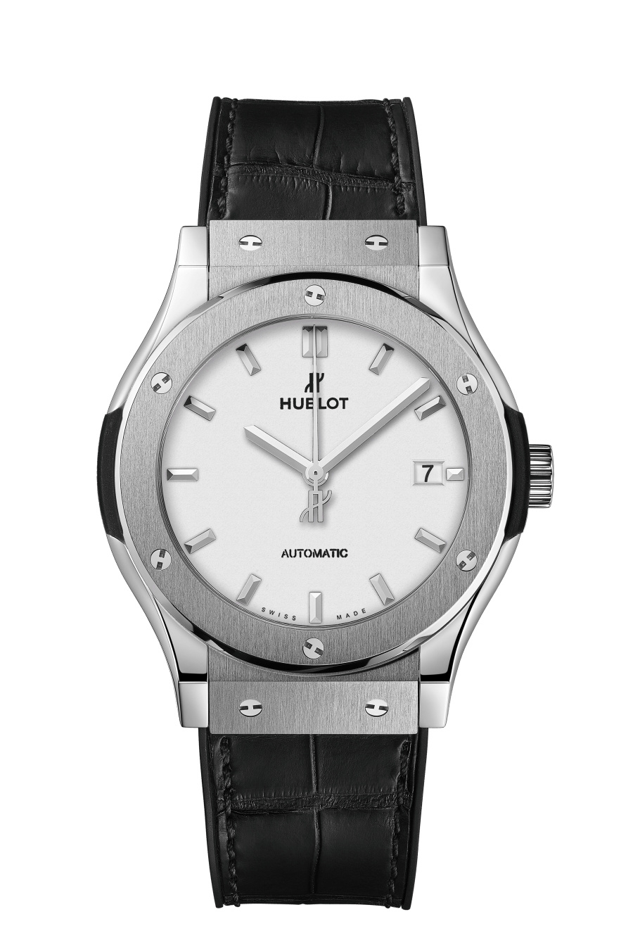 Hublot 542.NX.2611.LR : Classic Fusion 42 Titanium / Opaline / Alligator