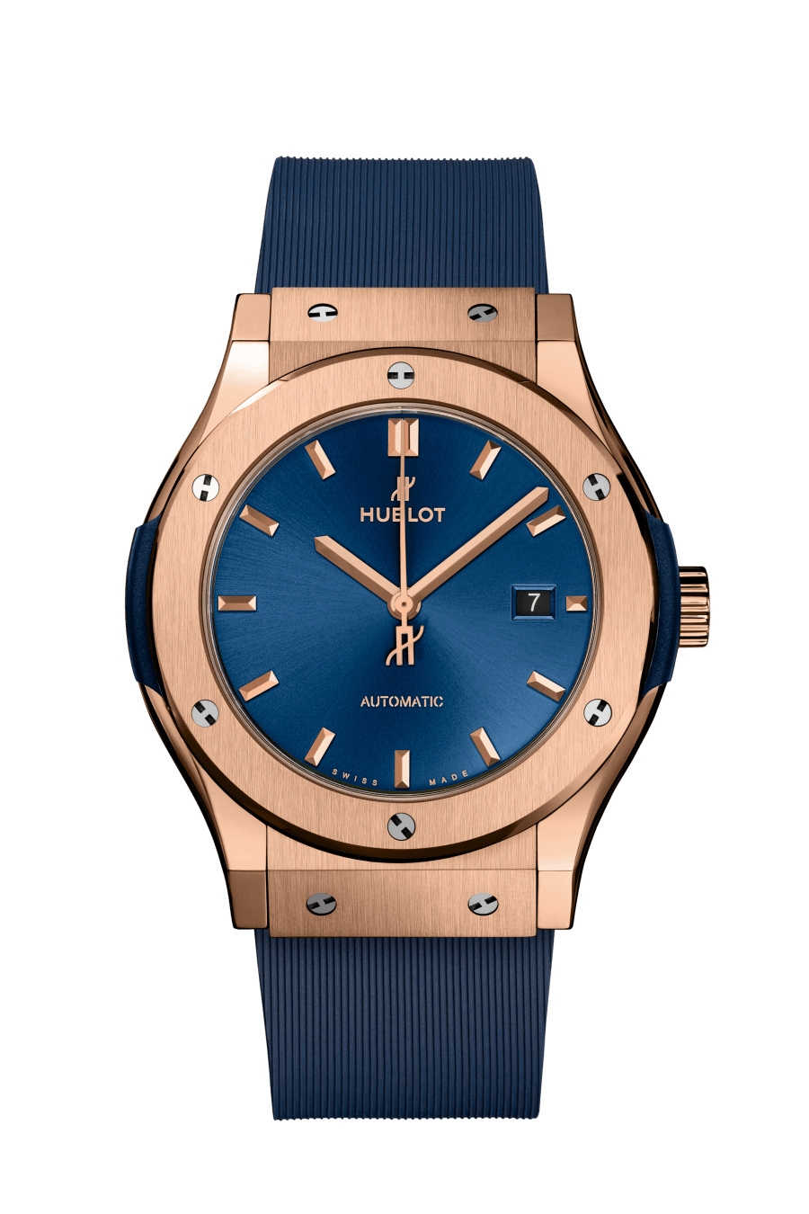 Hublot 542.OX.7180.RX : Classic Fusion 42 King Gold / Blue / Alligator