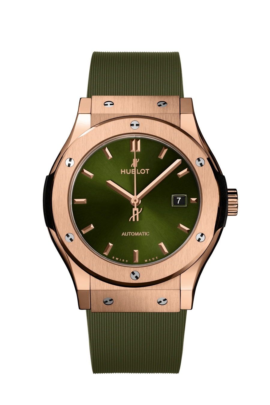 Hublot 542.OX.8980.RX : Classic Fusion 42 King Gold / Green / Alligator
