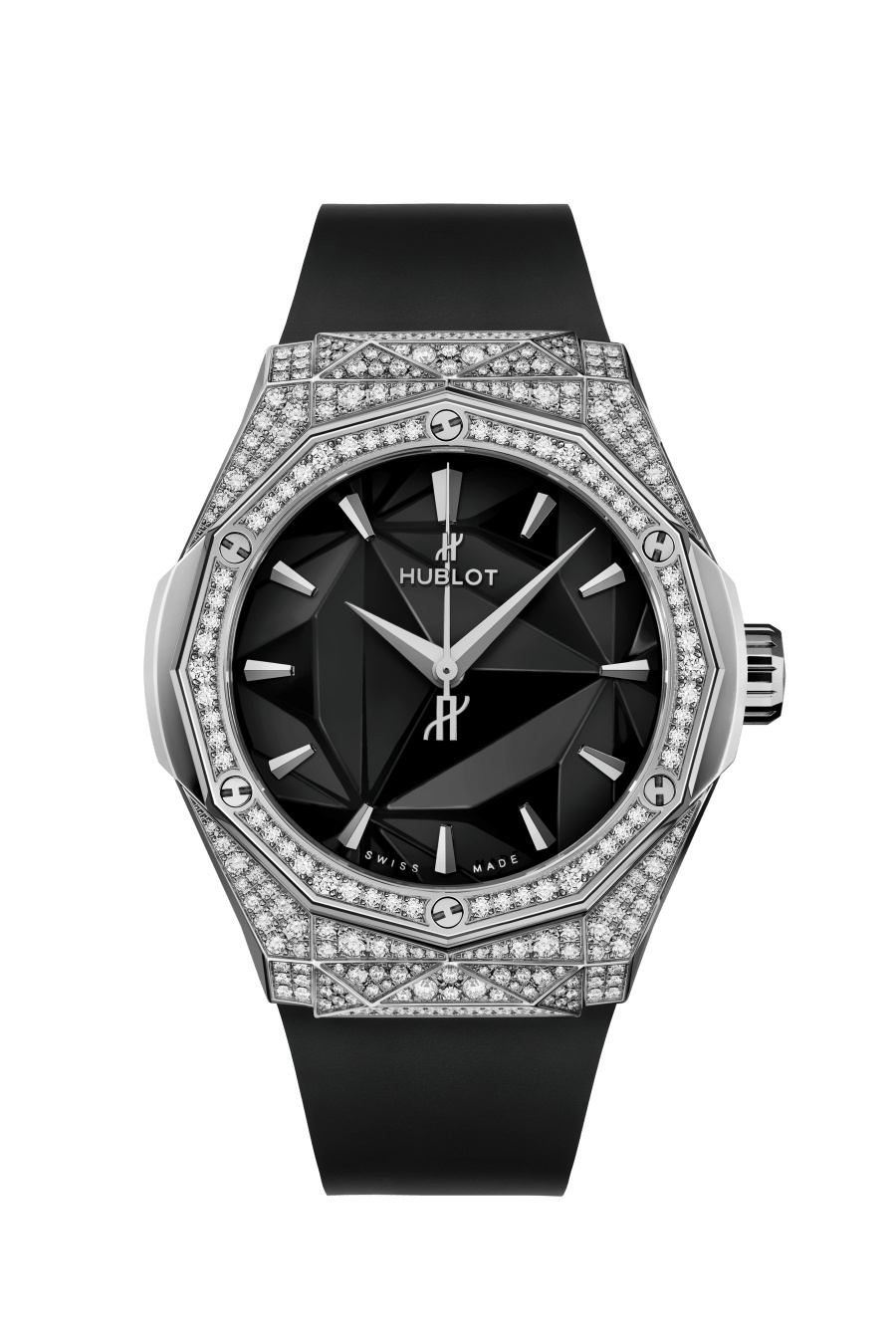 Hublot 550.NS.1800.RX.1604.ORL19 : Classic Fusion Orlinski 40 Titanium - Pavé / Black / Rubber