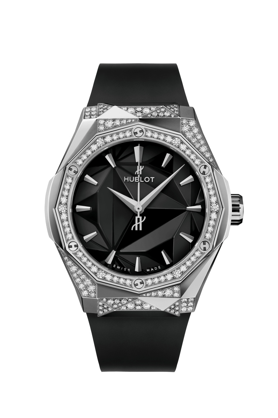 Hublot 550.NS.1800.RX.1804.ORL19 : Classic Fusion Orlinski 40 Titanium - Alternative Pavé / Black / Rubber
