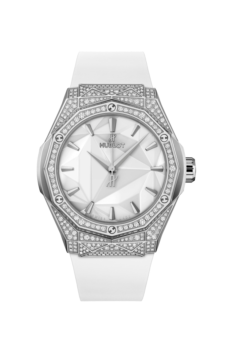 Hublot 550.NS.2200.RW.1604.ORL20 : Classic Fusion Orlinski 40 Titanium - Pavé / White / Rubber